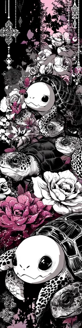 Free turtle bookmark featuring illustrated turtles